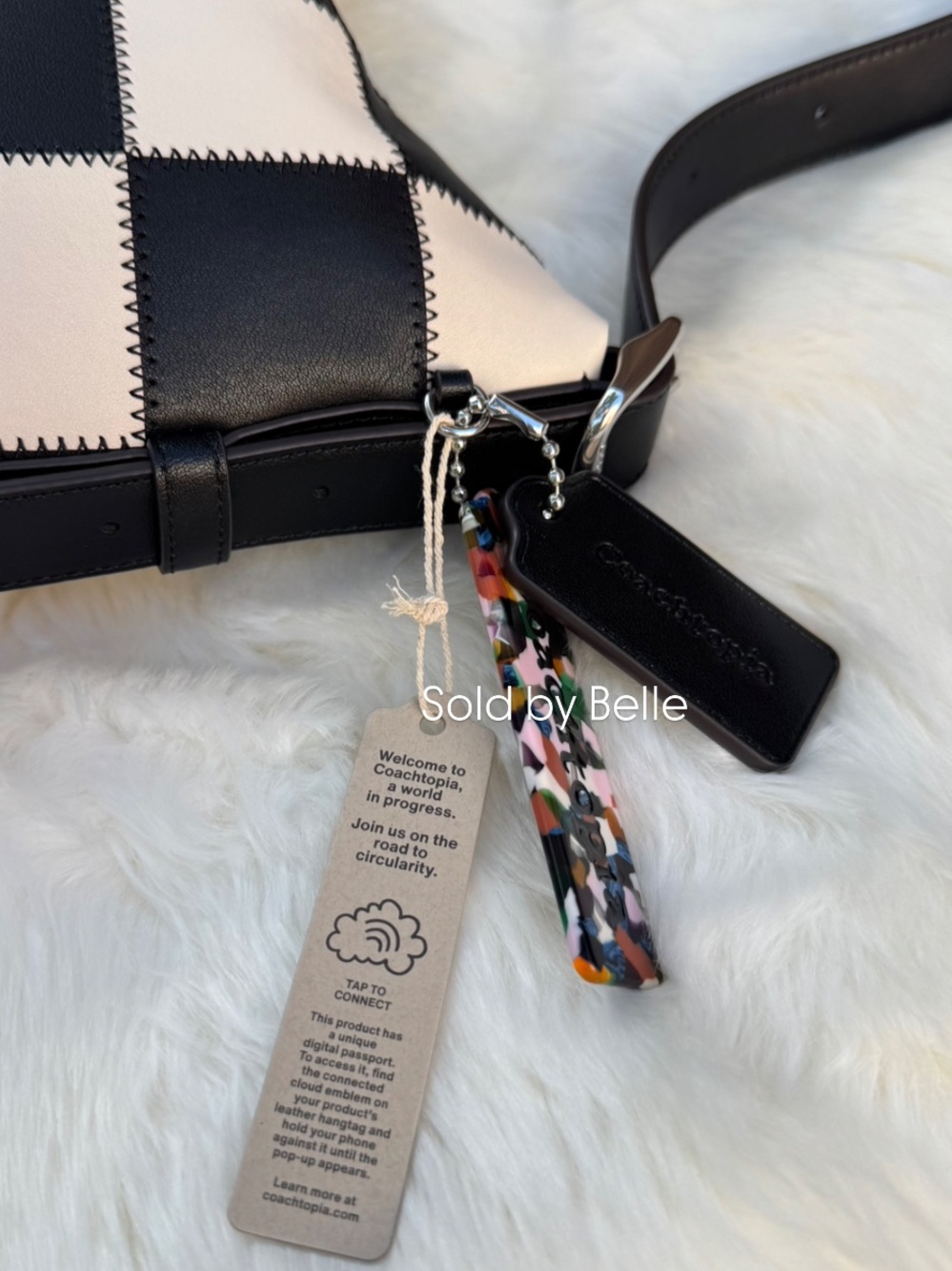 NWT Coachtopia Alter Ego Checkerboard Slouchy Shoulder Bag - Picture 3 of 5